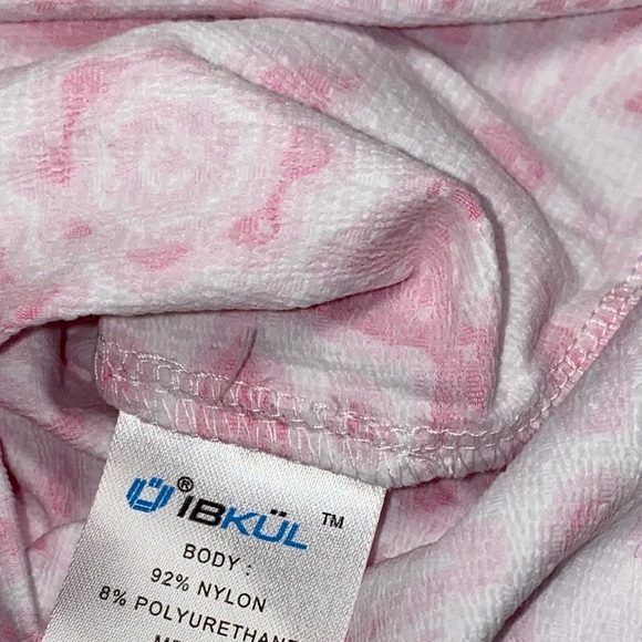 IBKUL Moroccan Pink Short Sleeve Mock Neck Top Preppy Golf Tennis PickleBall New - Picture 5 of 7